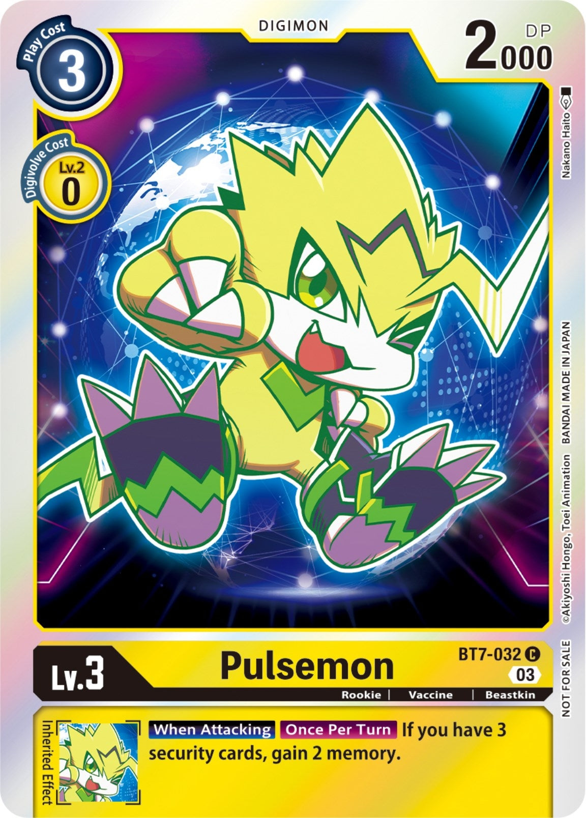 Image for Pulsemon (Official Tournament Pack Vol.11) (BT07) (BT7-032 C) - Digimon Card Game