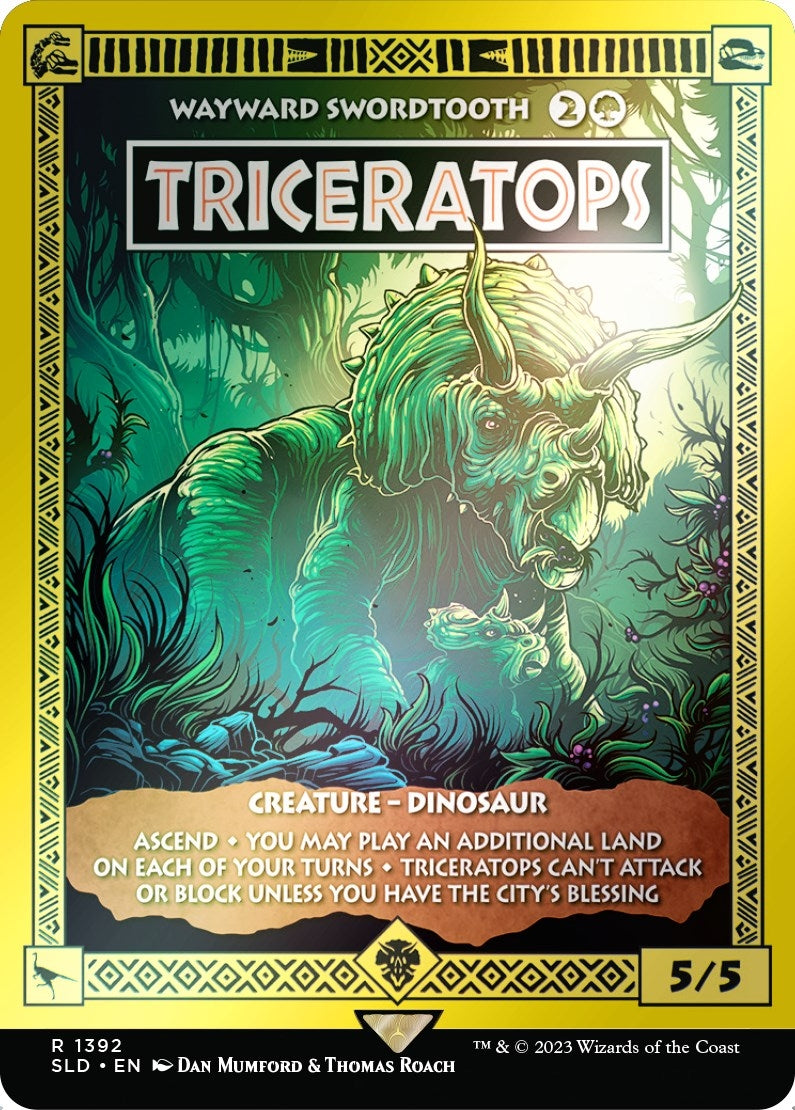 Image for Triceratops - Wayward Swordtooth (Rainbow Foil) (Secret Lair Drop Series) (1392) - Magic: The Gathering