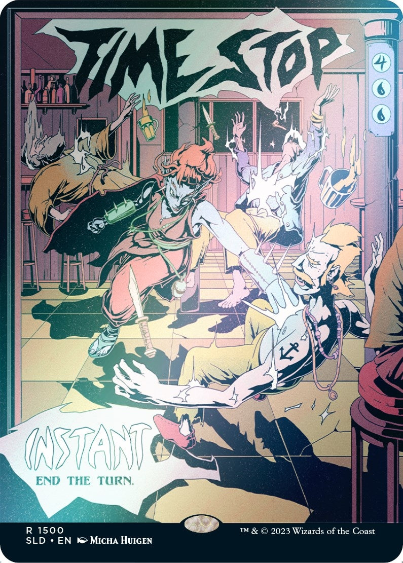 Image for Time Stop (Rainbow Foil) (Secret Lair Drop Series) (1500) - Magic: The Gathering