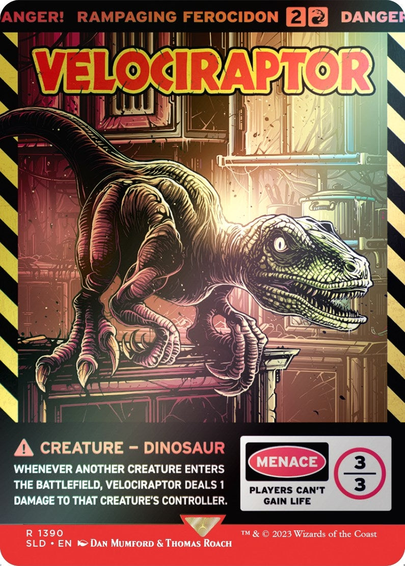 Image for Velociraptor - Rampaging Ferocidon (Rainbow Foil) (Secret Lair Drop Series) (1390) - Magic: The Gathering