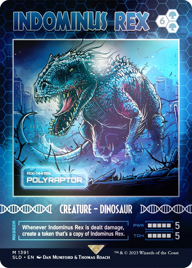 Image for Indominus Rex - Polyraptor (Rainbow Foil) (Secret Lair Drop Series) (1391) - Magic: The Gathering