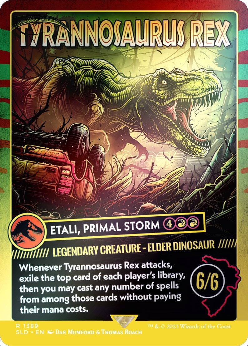 Image for Tyrannosaurus Rex - Etali, Primal Storm (Rainbow Foil) (Secret Lair Drop Series) (1389) - Magic: The Gathering