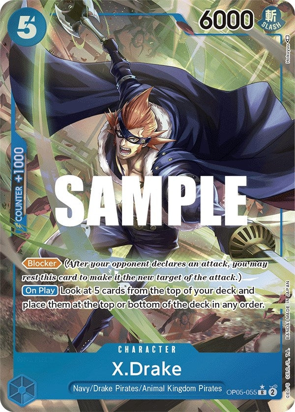 Image for X.Drake (Alternate Art) (Awakening of the New Era) (OP05-055) - One Piece Card Game