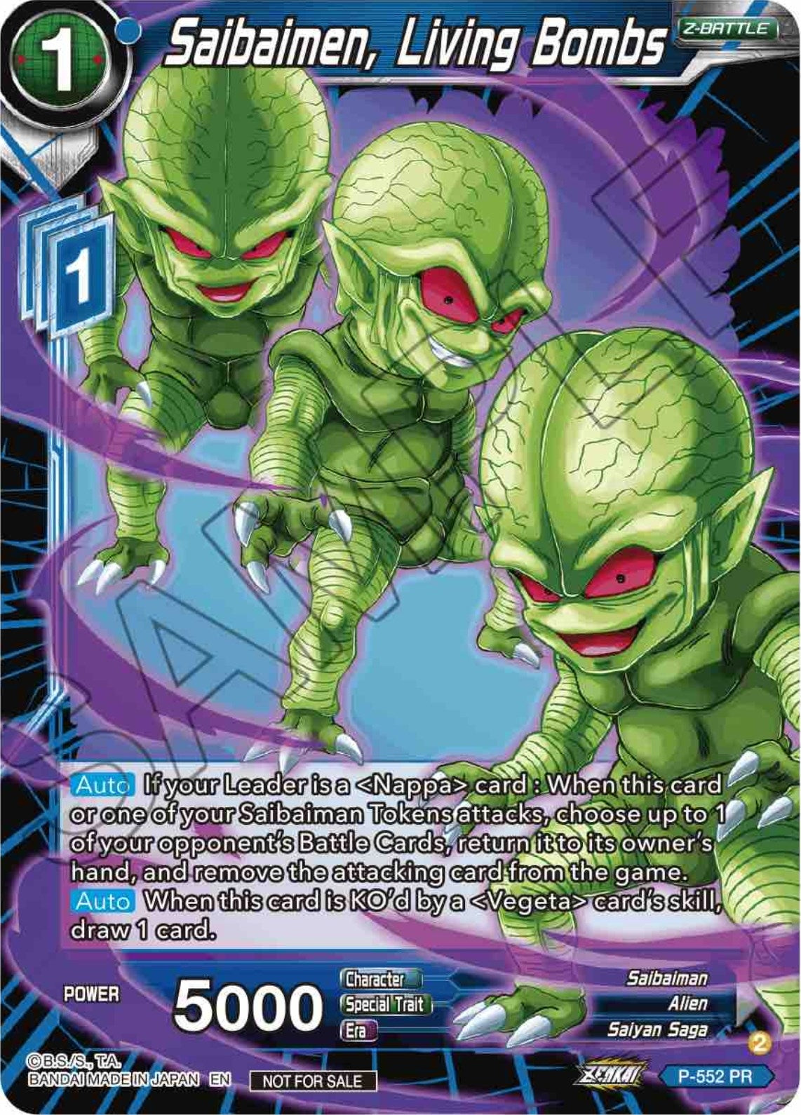 Image for Saibaimen, Living Bombs (Promotion Cards) (P-552) - Dragon Ball Super: Masters