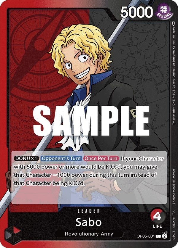 Image for Sabo (001) (Awakening of the New Era) (OP05-001) - One Piece Card Game