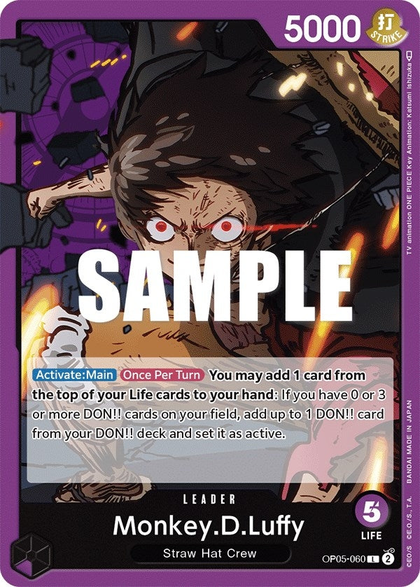 Image for Monkey.D.Luffy (060) (Awakening of the New Era) (OP05-060) - One Piece Card Game