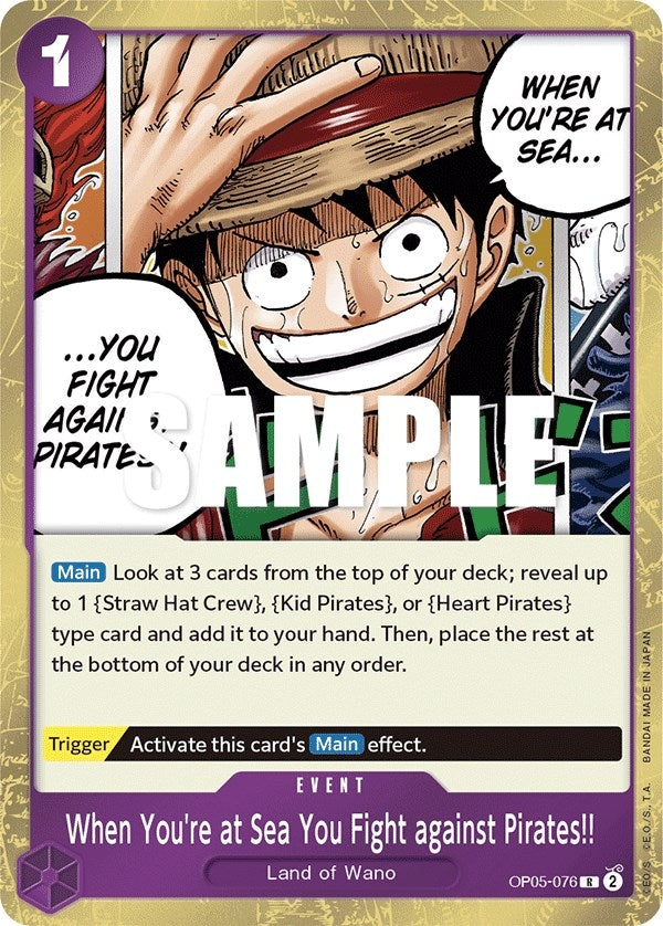 Image for When You're at Sea You Fight against Pirates!! (Awakening of the New Era) (OP05-076) - One Piece Card Game