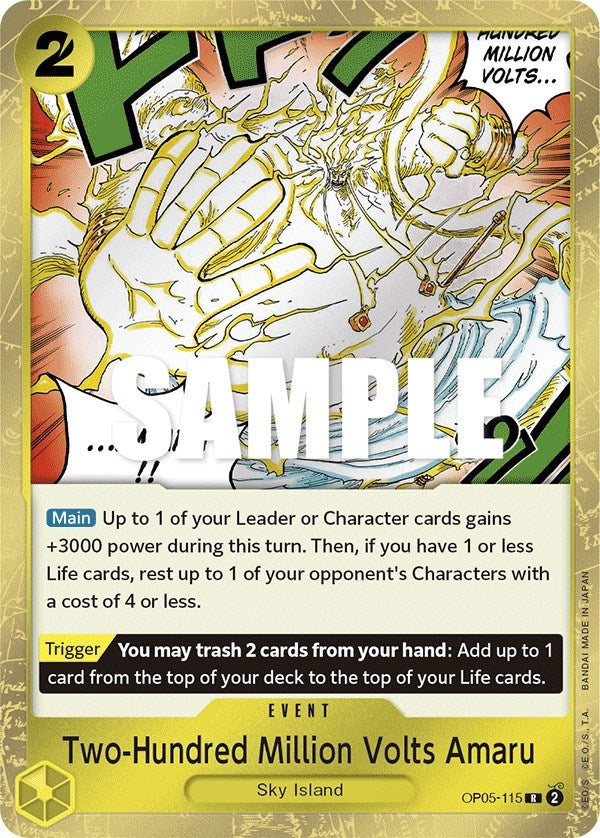Image for Two-Hundred Million Volts Amaru (Awakening of the New Era) (OP05-115) - One Piece Card Game