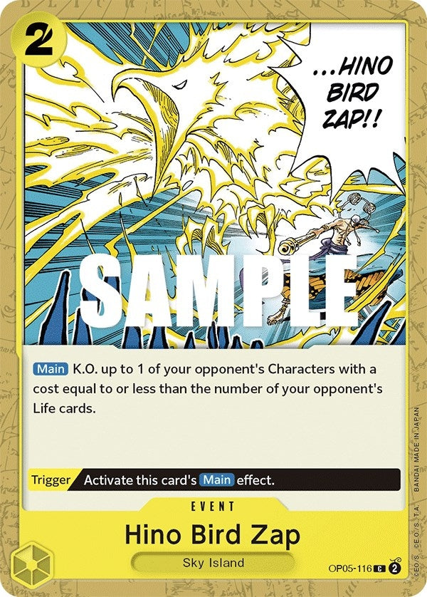 Image for Hino Bird Zap (Awakening of the New Era) (OP05-116) - One Piece Card Game
