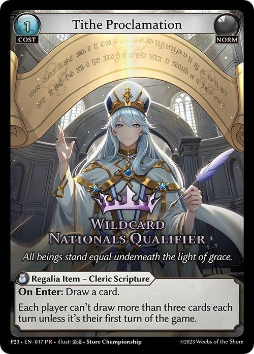 Image for Tithe Proclamation (Promotional Cards) (017) - Grand Archive TCG