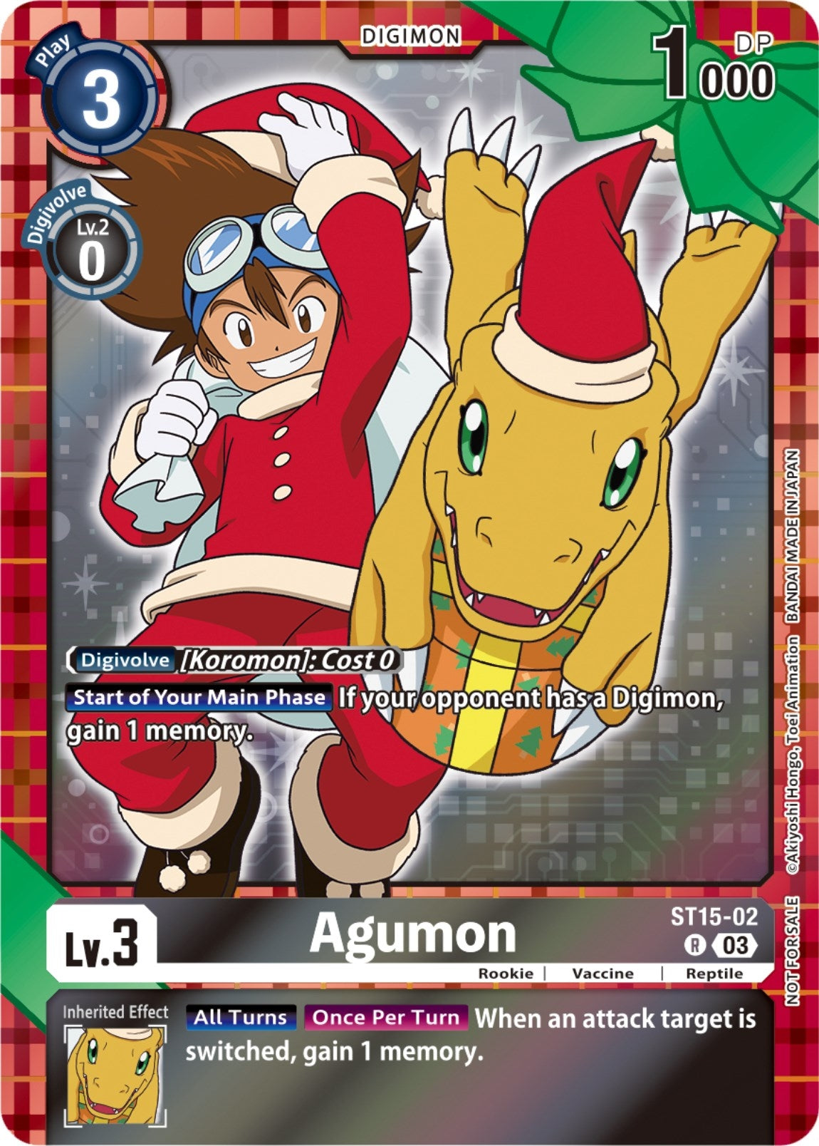 Image for Agumon (Winter Holiday 2023) (ST-15) (ST15-02 R) - Digimon Card Game