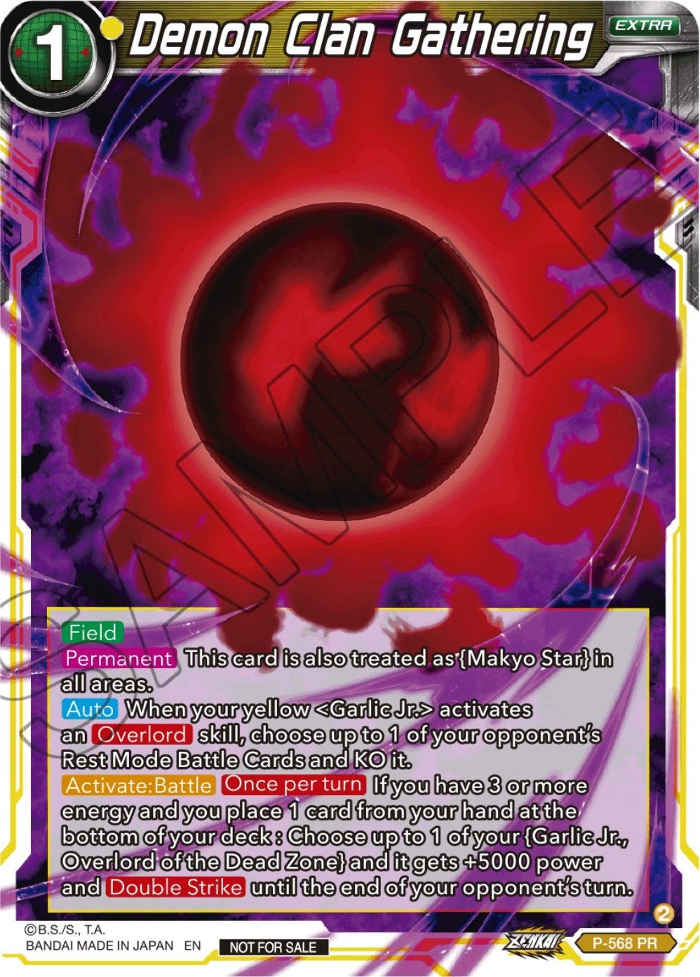 Image for Demon Clan Gathering (Zenkai Series Tournament Pack Vol.6) (Tournament Promotion Cards) (P-568) - Dragon Ball Super: Masters