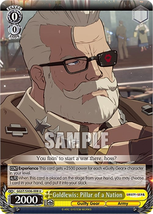 Image for Goldlewis: Pillar of a Nation (Guilty Gear -Strive-) (GGST/SX06-008 U) - Weiss Schwarz