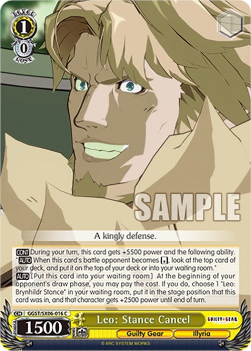 Image for Leo: Stance Cancel (Guilty Gear -Strive-) (GGST/SX06-016 C) - Weiss Schwarz