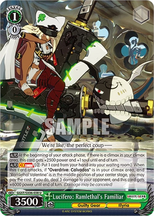Image for Lucifero: Ramlethal's Familiar (Guilty Gear -Strive-) (GGST/SX06-038 U) - Weiss Schwarz