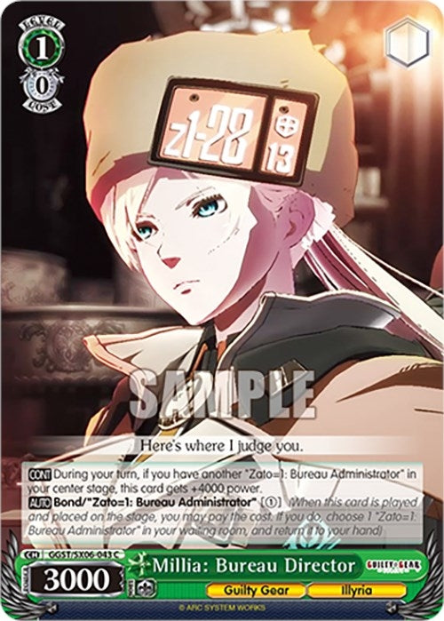 Image for Millia: Bureau Director (Guilty Gear -Strive-) (GGST/SX06-043 C) - Weiss Schwarz