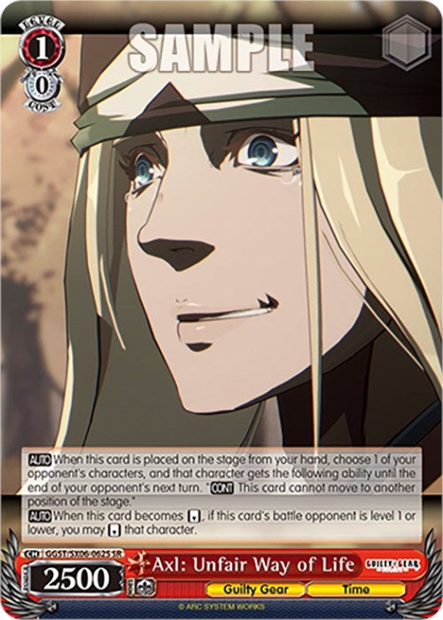 Image for Axl: Unfair Way of Life (SR) (Guilty Gear -Strive-) (GGST/SX06-062S SR) - Weiss Schwarz
