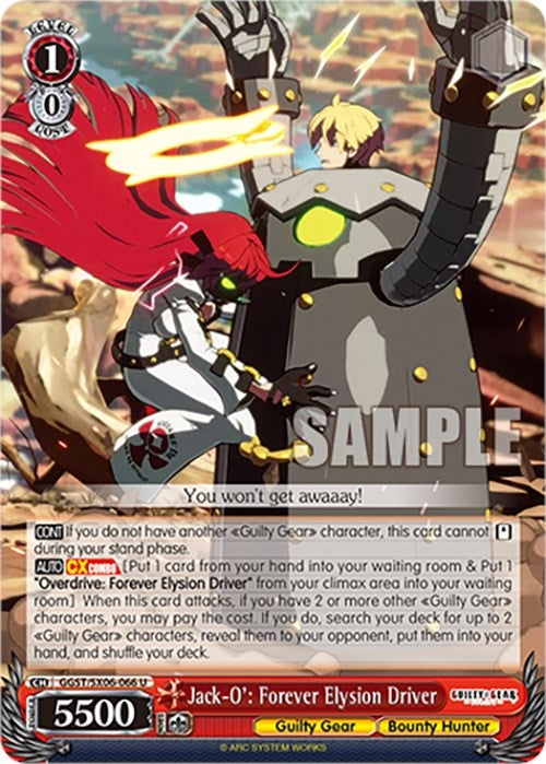 Image for Jack-O': Forever Elysion Driver (Guilty Gear -Strive-) (GGST/SX06-066 U) - Weiss Schwarz