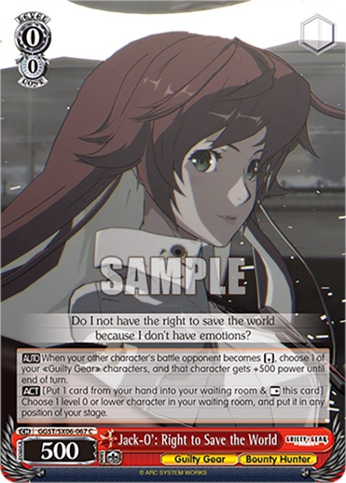 Image for Jack-O': Right to Save the World (Guilty Gear -Strive-) (GGST/SX06-067 C) - Weiss Schwarz
