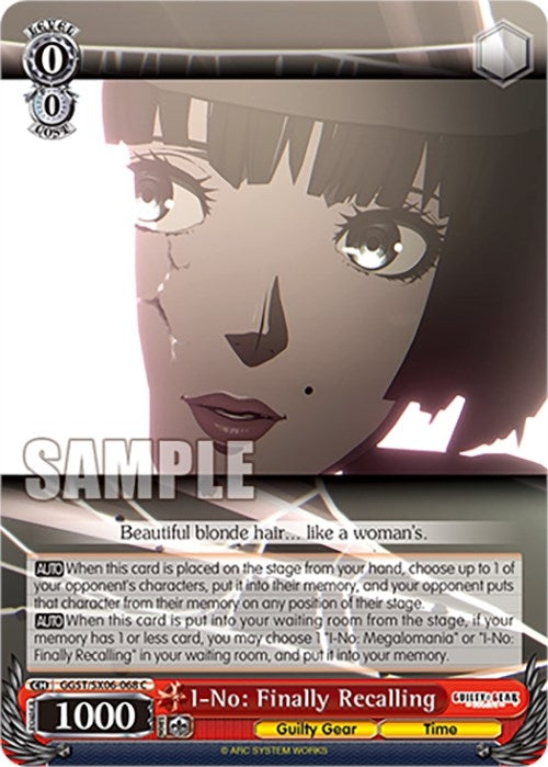 Image for I-No: Finally Recalling (Guilty Gear -Strive-) (GGST/SX06-068 C) - Weiss Schwarz