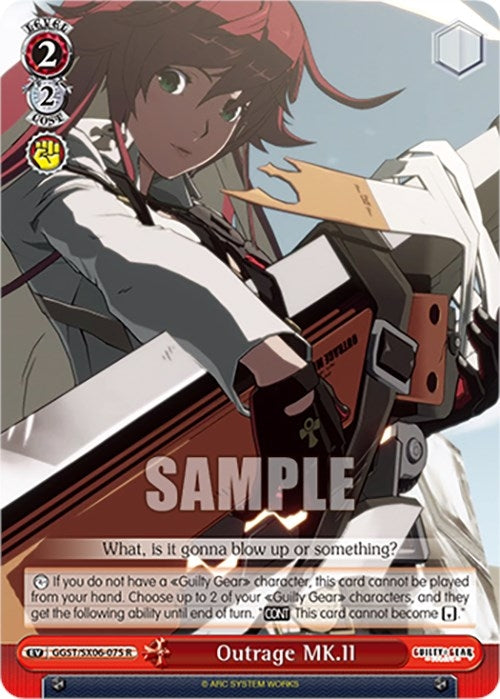 Image for Outrage MK.II (Guilty Gear -Strive-) (GGST/SX06-075 R) - Weiss Schwarz