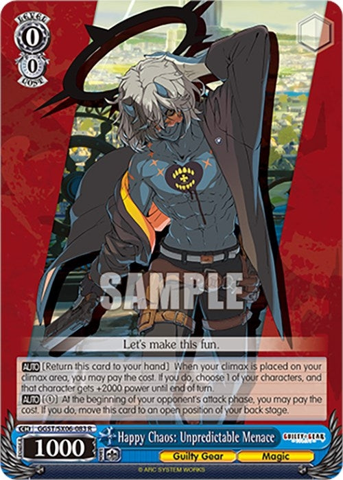 Image for Happy Chaos: Unpredictable Menace (Guilty Gear -Strive-) (GGST/SX06-083 R) - Weiss Schwarz