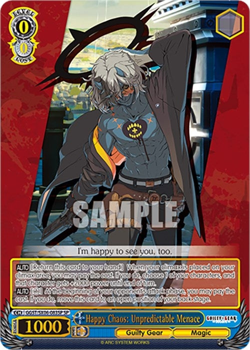 Image for Happy Chaos: Unpredictable Menace (SP) (Guilty Gear -Strive-) (GGST/SX06-083SP SP) - Weiss Schwarz