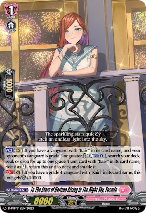 Image for To The Stars of Horizon Rising in The Night Sky, Yasmin (D Promo Cards) (D-PR/312EN) - Cardfight Vanguard
