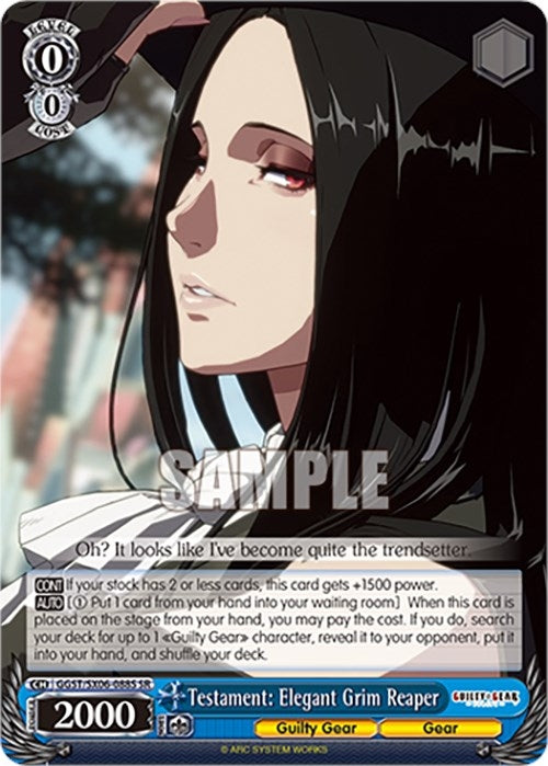 Image for Testament: Elegant Grim Reaper (SR) (Guilty Gear -Strive-) (GGST/SX06-088S SR) - Weiss Schwarz