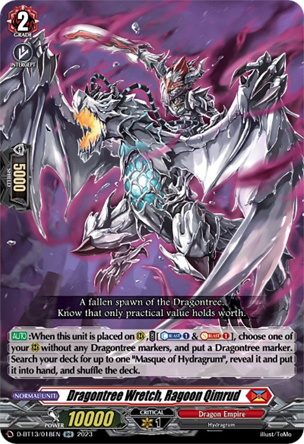 Image for Dragontree Wretch, Ragoon Qimrud (D-BT13: Flight of Chakrabarthi) (D-BT13/018EN) - Cardfight Vanguard