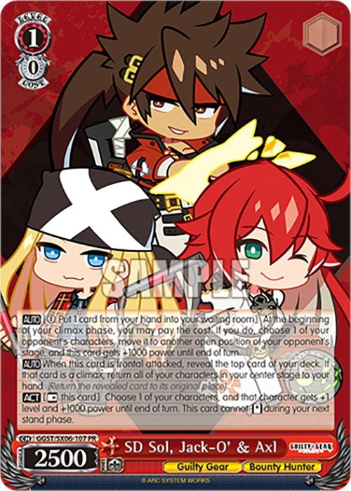 Image for SD Sol, Jack-O' & Axl (Guilty Gear -Strive-) (GGST/SX06-107 PR) - Weiss Schwarz