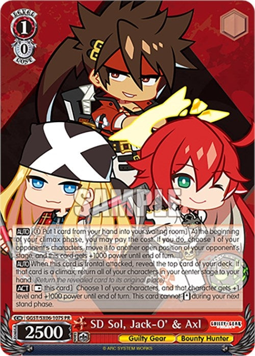 Image for SD Sol, Jack-O' & Axl (Foil) (Guilty Gear -Strive-) (GGST/SX06-107S PR) - Weiss Schwarz
