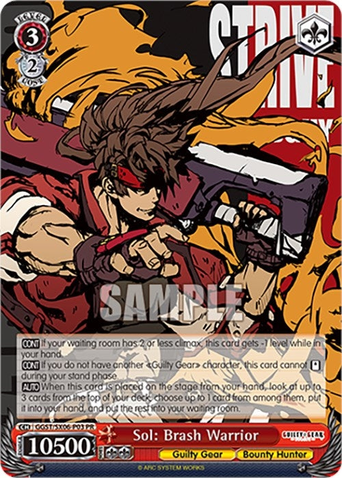 Image for Sol: Brash Warrior (Guilty Gear -Strive-) (GGST/SX06-P03 PR) - Weiss Schwarz