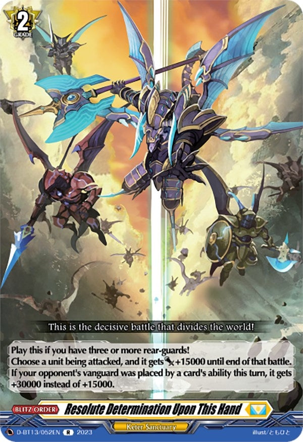 Image for Resolute Determination Upon This Hand (D-BT13: Flight of Chakrabarthi) (D-BT13/052EN) - Cardfight Vanguard