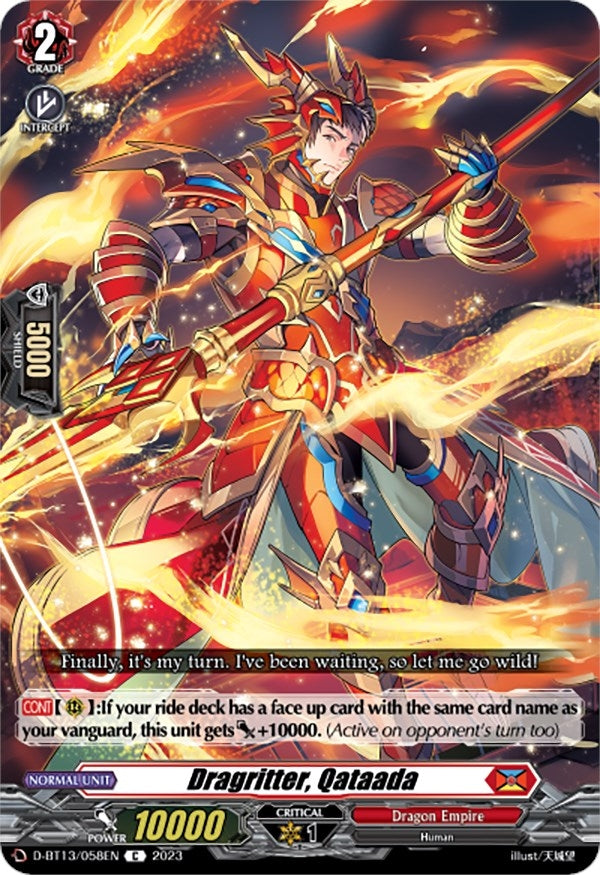 Image for Dragritter, Qataada (D-BT13: Flight of Chakrabarthi) (D-BT13/058EN) - Cardfight Vanguard