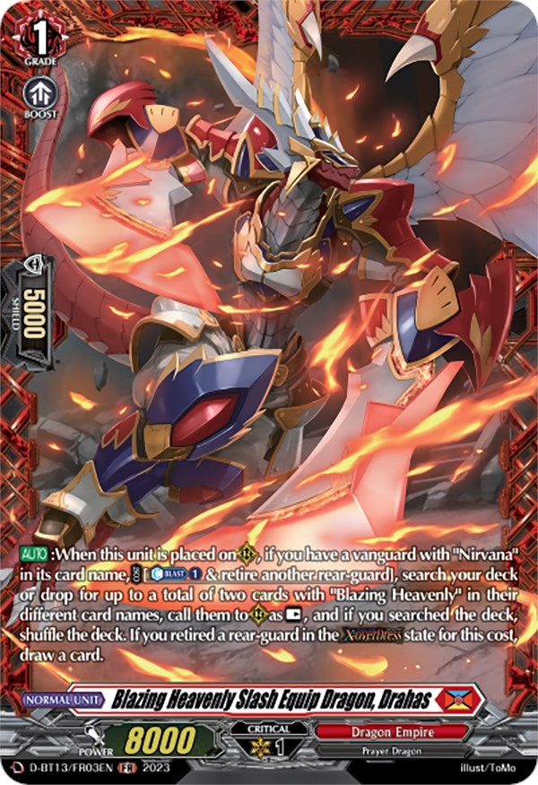 Image for Blazing Heavenly Slash Equip Dragon, Drahas (FR) (D-BT13: Flight of Chakrabarthi) (D-BT13/FR03EN) - Cardfight Vanguard