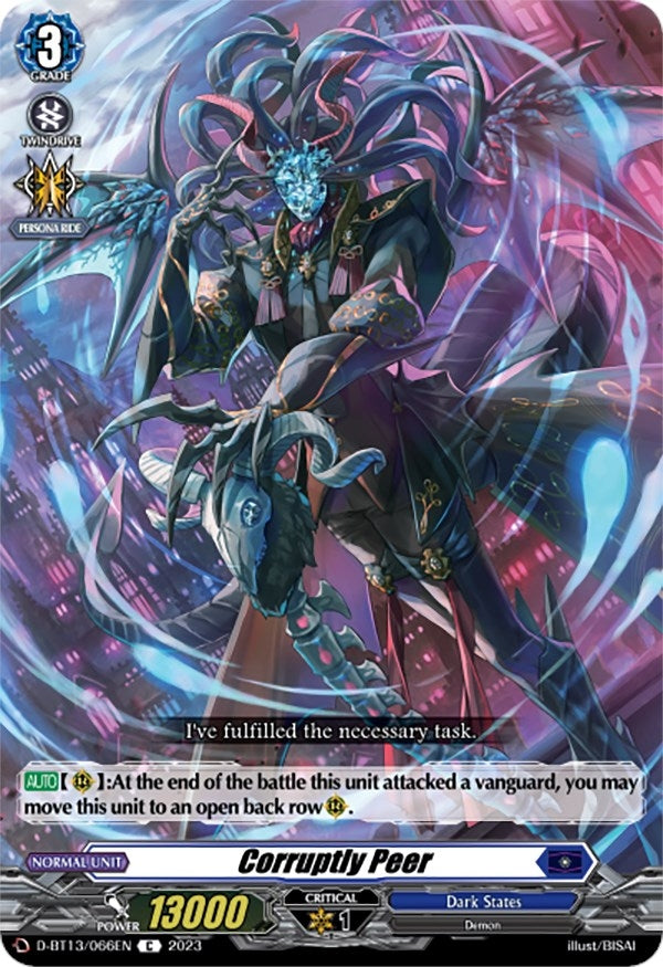 Image for Corruptly Peer (D-BT13: Flight of Chakrabarthi) (D-BT13/066EN) - Cardfight Vanguard