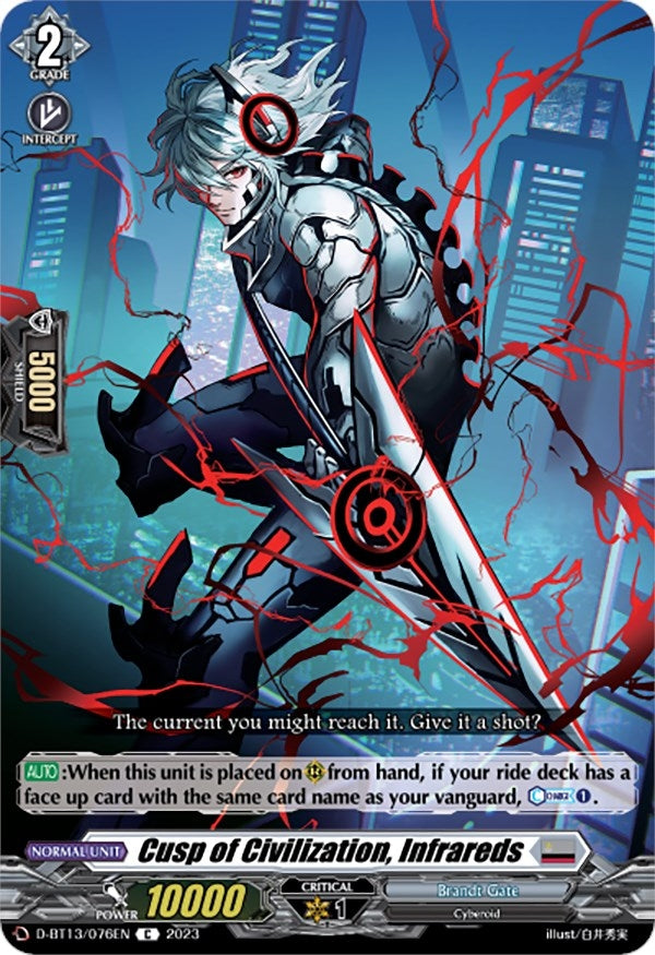 Image for Cusp of Civilization, Infrareds (D-BT13: Flight of Chakrabarthi) (D-BT13/076EN) - Cardfight Vanguard