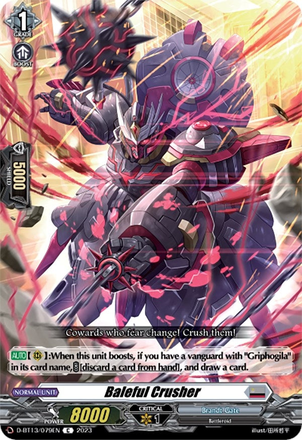 Image for Baleful Crusher (D-BT13: Flight of Chakrabarthi) (D-BT13/079EN) - Cardfight Vanguard
