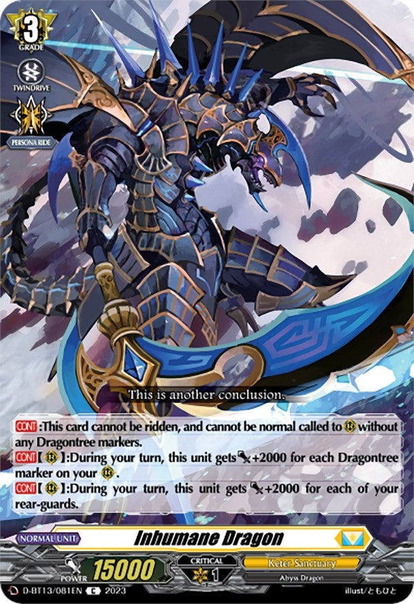 Image for Inhumane Dragon (D-BT13: Flight of Chakrabarthi) (D-BT13/081EN) - Cardfight Vanguard