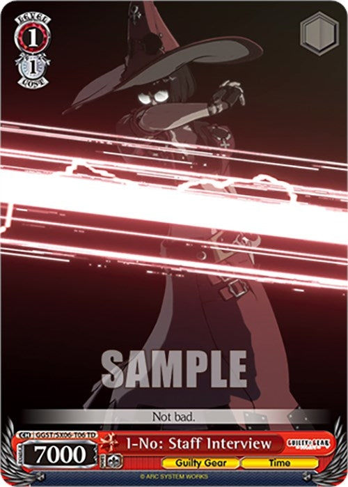 Image for I-No: Staff Interview (Guilty Gear -Strive-) (GGST/SX06-T06 TD) - Weiss Schwarz