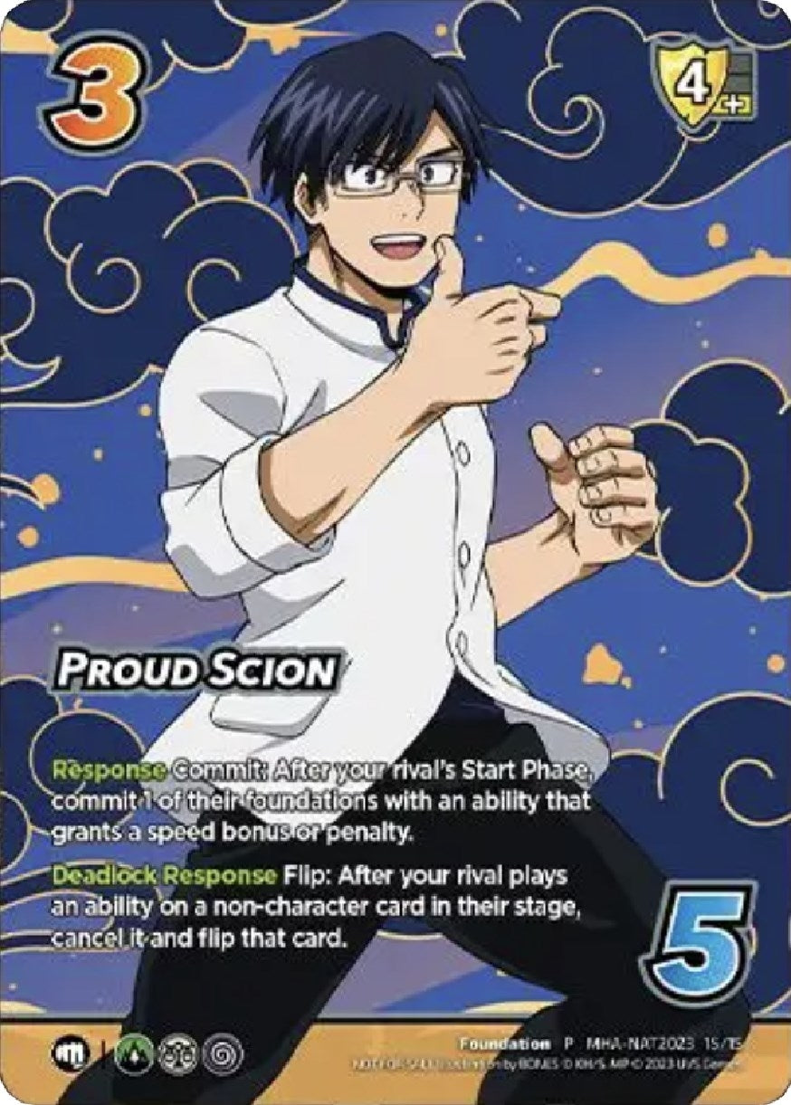 Image for Proud Scion (Winter Warm-Up Webcam Tournament 2023) (UniVersus: My Hero Academia Promo Cards) (MHA-NAT2023 15/15) - UniVersus