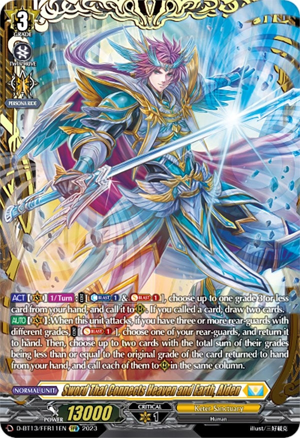 Image for Sword That Connects Heaven and Earth, Alden (FFR) (D-BT13: Flight of Chakrabarthi) (D-BT13/FRR11EN) - Cardfight Vanguard