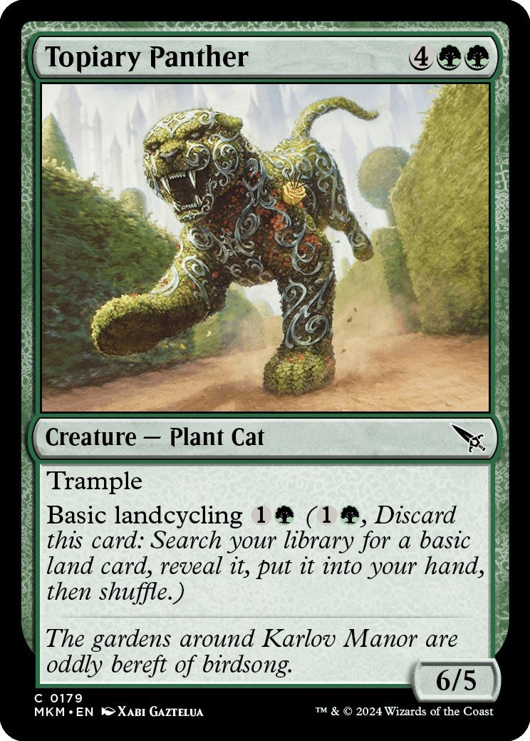Image for Topiary Panther (Murders at Karlov Manor) (179) - Magic: The Gathering