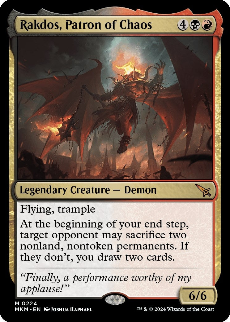 Image for Rakdos, Patron of Chaos (Murders at Karlov Manor) (224) - Magic: The Gathering