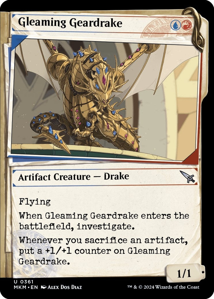 Image for Gleaming Geardrake (Showcase) (Murders at Karlov Manor) (361) - Magic: The Gathering