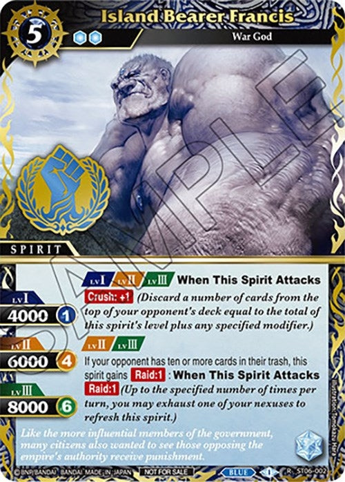 Image for Island Bearer Francis (Finalist Card Set Vol. 3) (Launch & Event Promos) (ST06-002) - Battle Spirits Saga