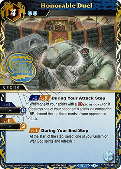 Image for Honorable Duel (Finalist Card Set Vol. 3) (Launch & Event Promos) (ST06-013) - Battle Spirits Saga