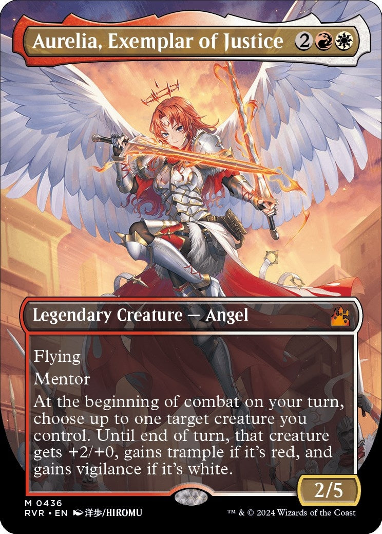Image for Aurelia, Exemplar of Justice (Anime Borderless) (Ravnica Remastered) (436) - Magic: The Gathering
