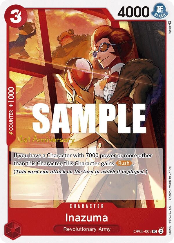Image for Inazuma (Awakening of the New Era: 1st Anniversary Tournament Cards) (OP05-003) - One Piece Card Game